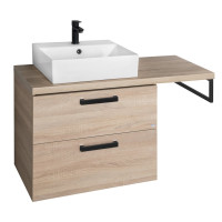 VEGA sestava koupelnového nábytku, š. 125 cm, dub platin VEGA sestava koupelnového nábytku, š. 125 cm, dub platin