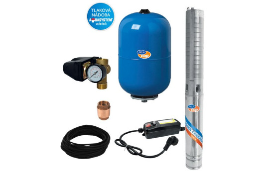 SUB CONTROL 24 - 4“ ELECTRA INOX 70/92 M Vodárna s ponorným čerpadlem a ovládacím elektroboxem