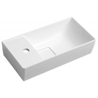 MAXX umývátko se záklopem 47,5x11x24cm, litý mramor, levé, bílá MAXX umývátko se záklopem 47,5x11x24cm, litý mramor, levé, bílá