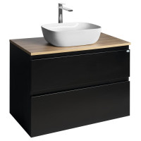 ALTAIR skříňka s deskou 87,5 cm, černá mat/dub emporio ALTAIR skříňka s deskou 87,5 cm, černá mat/dub emporio