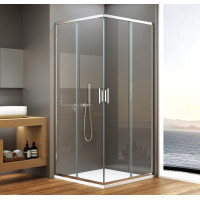 BORG čtvercová sprchová zástěna 900x900x1950 mm, čiré sklo BORG čtvercová sprchová zástěna 900x900x1950 mm, čiré sklo