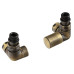 CORNER SIMPLY připojovací sada ventilů triaxiální, pravé provedení, bronz