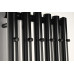 PILON otopné těleso 418x1800mm, se šesti háčky pro ručník, černá mat