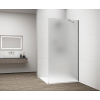 ESCA CHROME jednodílná sprchová zástěna k instalaci ke stěně, matné sklo, 800 mm ESCA CHROME jednodílná sprchová zástěna k instalaci ke stěně, matné sklo, 800 mm