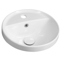 YUVA keramické umyvadlo zápustné, Ø 38cm, bílá YUVA keramické umyvadlo zápustné, Ø 38cm, bílá