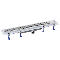 KLAVER sprchový kanálek s nerezovým roštem, superflow, DN50, 910x122x65 mm KLAVER sprchový kanálek s nerezovým roštem, superflow, DN50, 910x122x65 mm