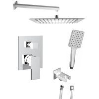 CUBEMIX podomítkový sprchový set s pákovou baterií, 2 výstupy, vyústění, chrom CUBEMIX podomítkový sprchový set s pákovou baterií, 2 výstupy, vyústění, chrom