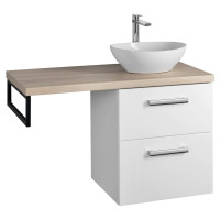 VEGA sestava koupelnového nábytku, š. 97,5 cm, bílá/dub platin VEGA sestava koupelnového nábytku, š. 97,5 cm, bílá/dub platin