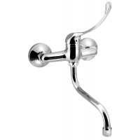 AQUALINE 35 nástěnná baterie, lékařská páka, ramínko S, 177mm, chrom AQUALINE 35 nástěnná baterie, lékařská páka, ramínko S, 177mm, chrom