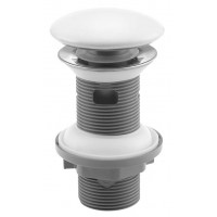 Umyvadlová výpust 5/4“ pro přepad, click-clack, keramická zátka, tl.20-70mm, bílá Umyvadlová výpust 5/4“ pro přepad, click-clack, keramická zátka, tl.20-70mm, bílá