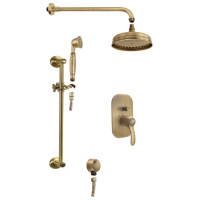 KIRKÉ podomítkový sprchový set s pákovou baterií, 2 výstupy, bronz KIRKÉ podomítkový sprchový set s pákovou baterií, 2 výstupy, bronz