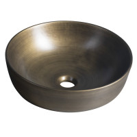 PRIORI keramické umyvadlo, průměr 41,5 cm, bronz PRIORI keramické umyvadlo, průměr 41,5 cm, bronz