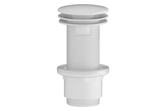 Umyvadlová výpust 5/4“, neuzavíratelná, velká zátka, 10-80mm, ABS/bílá mat Umyvadlová výpust 5/4“, neuzavíratelná, velká zátka, 10-80mm, ABS/bílá mat