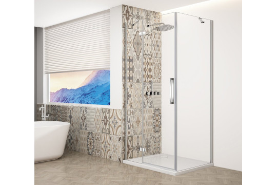 TRINITY CHROME čtvercový sprchový kout 1000x1000mm, čiré sklo, levé