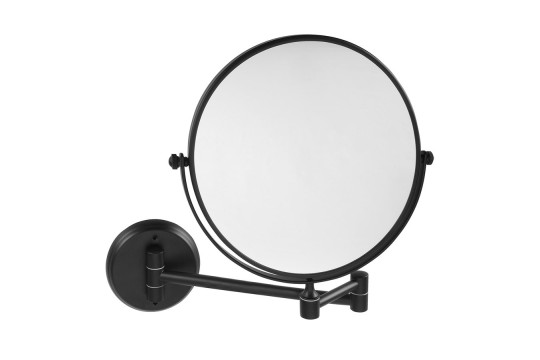 X-ROUND BLACK E kosmetické zrcátko závěsné, Ø 200mm, oboustranné, černá mat X-ROUND BLACK E kosmetické zrcátko závěsné, Ø 200mm, oboustranné, černá mat