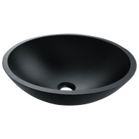 TELICA skleněné umyvadlo, průměr 42 cm, černá mat TELICA skleněné umyvadlo, průměr 42 cm, černá mat