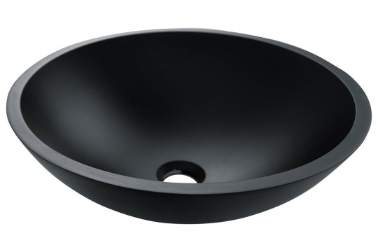 TELICA skleněné umyvadlo, průměr 42 cm, černá mat TELICA skleněné umyvadlo, průměr 42 cm, černá mat