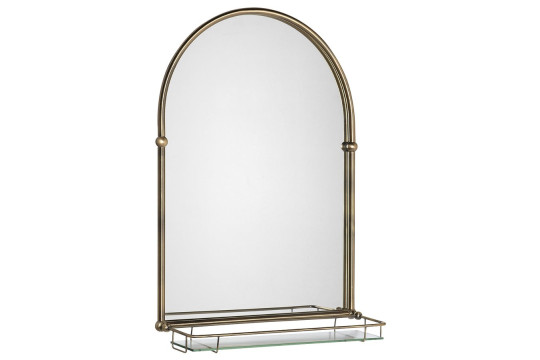 TIGA zrcadlo 48x67cm, skleněná polička, bronz TIGA zrcadlo 48x67cm, skleněná polička, bronz