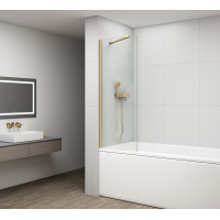FISA vanová zástěna 600x1500mm, zlato mat, čiré sklo FISA vanová zástěna 600x1500mm, zlato mat, čiré sklo