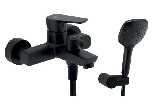 Vanová nástěnná baterie ECO, 150 mm, černá Vanová nástěnná baterie ECO, 150 mm, černá