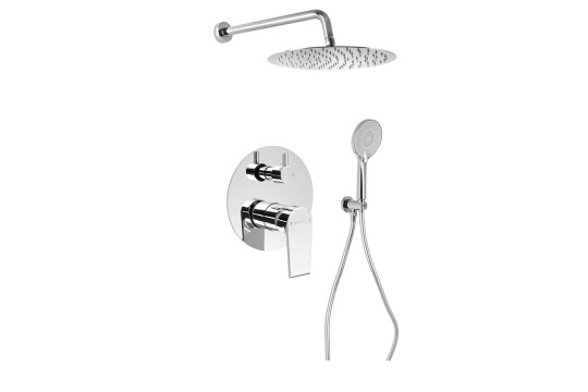 KAI podomítkový sprchový set s pákovou baterií, otočný přepínač, 2 výstupy, chrom KAI podomítkový sprchový set s pákovou baterií, otočný přepínač, 2 výstupy, chrom