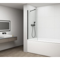 FISA vanová zástěna 600x1500mm, černá mat, čiré sklo FISA vanová zástěna 600x1500mm, černá mat, čiré sklo