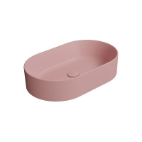 KUBE X keramické umyvadlo na desku, 60x37cm, oválné, blush mat KUBE X keramické umyvadlo na desku, 60x37cm, oválné, blush mat