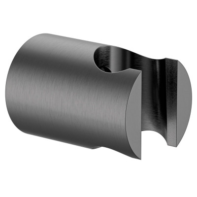 Držák sprchy kulatý, pevný, gun metal