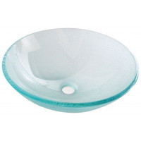ICE skleněné umyvadlo průměr 42 cm, čirá s pískováním ICE skleněné umyvadlo průměr 42 cm, čirá s pískováním