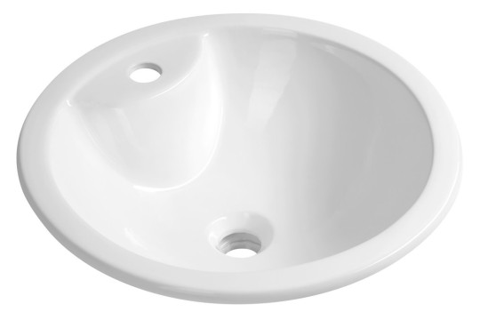 SHIPRA keramické umyvadlo zápustné, průměr 46cm, bílá