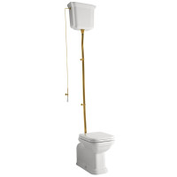 WALDORF WC mísa s nádržkou, spodní/zadní odpad, bílá-bronz WALDORF WC mísa s nádržkou, spodní/zadní odpad, bílá-bronz