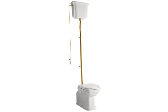 WALDORF WC mísa s nádržkou, spodní/zadní odpad, bílá-bronz