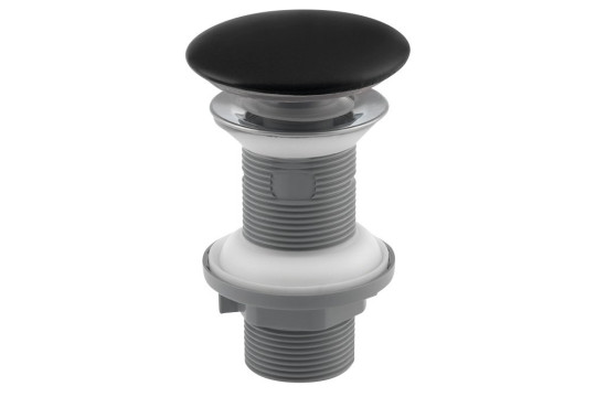 Umyvadlová výpust 5/4“, click-clack, keramická zátka, tl.20-70mm, černá mat Umyvadlová výpust 5/4“, click-clack, keramická zátka, tl.20-70mm, černá mat