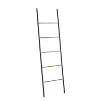 KENTA sušák ručníků na opření 450x1610x21mm, černá/bambus KENTA sušák ručníků na opření 450x1610x21mm, černá/bambus