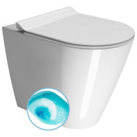 KUBE X WC mísa stojící, Swirlflush, 36x55cm, spodní/zadní odpad, bílá ExtraGlaze KUBE X WC mísa stojící, Swirlflush, 36x55cm, spodní/zadní odpad, bílá ExtraGlaze