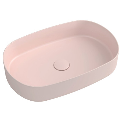 INFINITY OVAL keramické umyvadlo na desku, 55x36 cm, matná růžová Salmon INFINITY OVAL keramické umyvadlo na desku, 55x36 cm, matná růžová Salmon