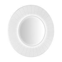 LUMIRO STRIP kulaté zrcadlo s LED osvětlením v rámu ø 75cm, bílá mat LUMIRO STRIP kulaté zrcadlo s LED osvětlením v rámu ø 75cm, bílá mat