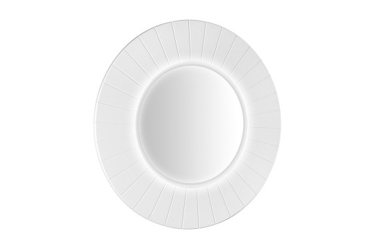 LUMIRO STRIP kulaté zrcadlo s LED osvětlením v rámu ø 75cm, bílá mat