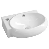 RIBERA keramické umývátko 43x28,5x15 cm, nástěnné, otvor pro baterii vlevo RIBERA keramické umývátko 43x28,5x15 cm, nástěnné, otvor pro baterii vlevo
