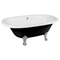 REGATA volně stojící vana 175x85x62cm, nohy chrom mat, černá/bílá REGATA volně stojící vana 175x85x62cm, nohy chrom mat, černá/bílá