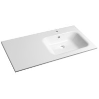 ARECA umyvadlo, litý mramor, 101x51,5cm, pravé, bílá ARECA umyvadlo, litý mramor, 101x51,5cm, pravé, bílá