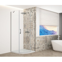 TRINITY CHROME čtvrtkruhový sprchový kout 900x900mm, čiré sklo, pravé TRINITY CHROME čtvrtkruhový sprchový kout 900x900mm, čiré sklo, pravé