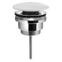 Umyvadlová výpust 5/4“, click-clack, keramická zátka, 5-65mm, bílá Umyvadlová výpust 5/4“, click-clack, keramická zátka, 5-65mm, bílá