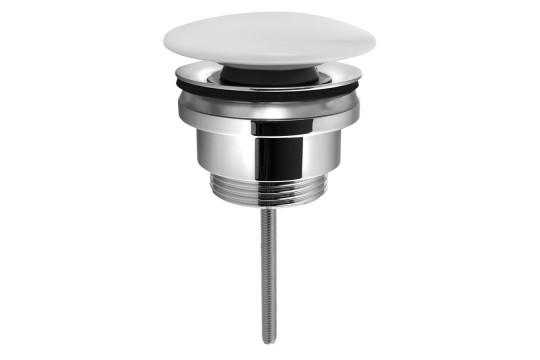 Umyvadlová výpust 5/4“, click-clack, keramická zátka, 5-65mm, bílá Umyvadlová výpust 5/4“, click-clack, keramická zátka, 5-65mm, bílá