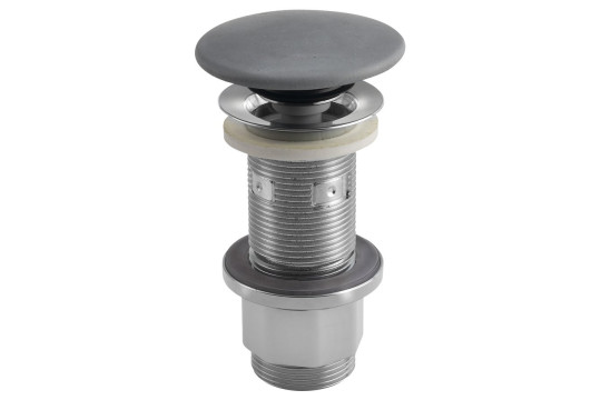 Umyvadlová výpust 5/4“, click-clack, betonová zátka, šedá Umyvadlová výpust 5/4“, click-clack, betonová zátka, šedá