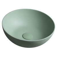 FORMIGO betonové umyvadlo na desku, Ø 39cm, zelená FORMIGO betonové umyvadlo na desku, Ø 39cm, zelená