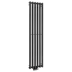 PILON otopné těleso 418x1800mm, se šesti háčky pro ručník, černá mat