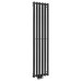PILON otopné těleso 418x1800mm, se šesti háčky pro ručník, černá mat
