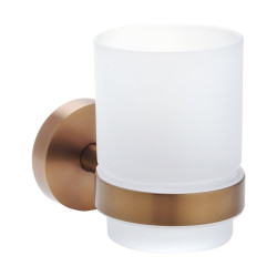 X-ROUND COPPER sklenka, mléčné sklo, měď mat