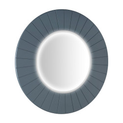 LUMIRO STRIP kulaté zrcadlo s LED osvětlením v rámu ø 75cm, siena